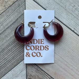 Indie Cords & Co. Smoky Purple Acrylic Hoop Earrings